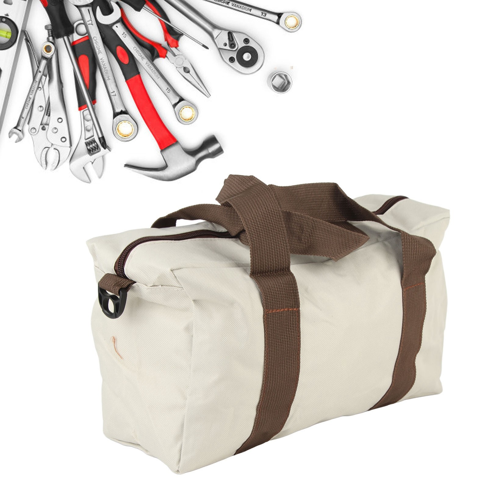14in Wide Mouth Tool Bag Waterproof High Bearing Capacity Hardware Storage