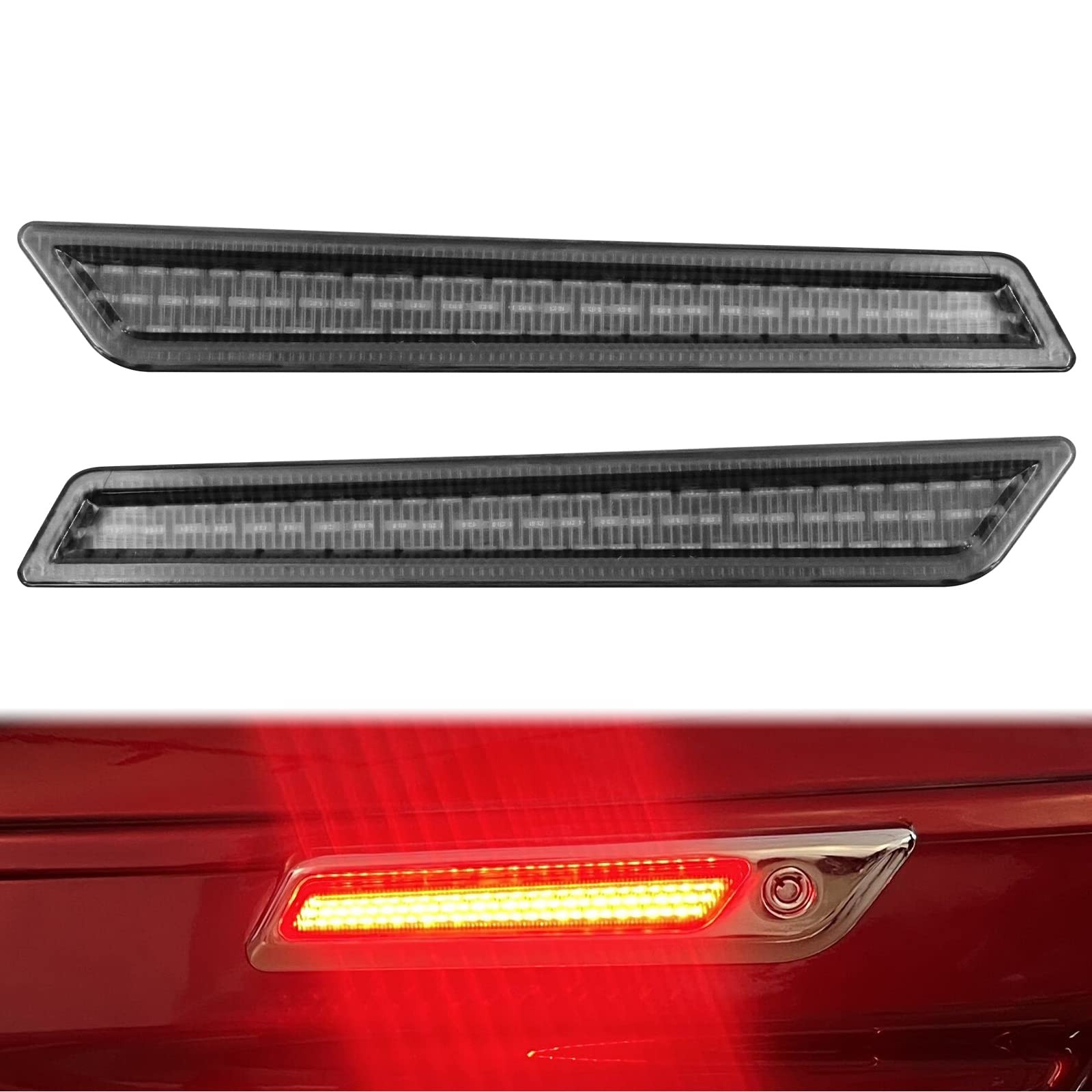 HDBUBALUS Saddlebag Latch Lights Cover Turn Signal Brake Light Fit for Harley…