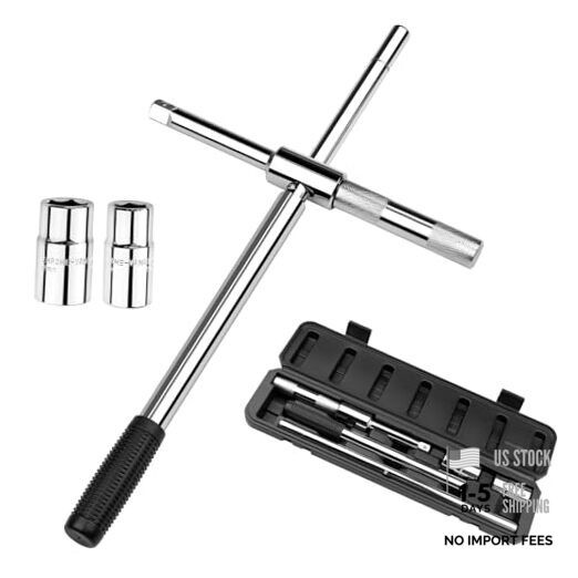 4-Way Tire Iron Wrench with 1/2″ Extension for Cars