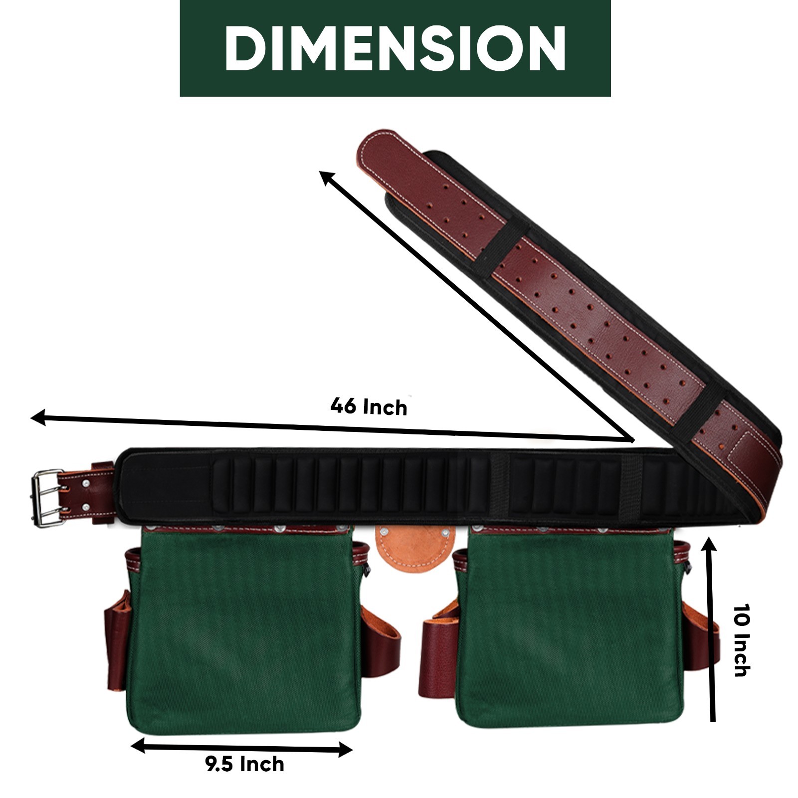 Electricians Heavy Duty 26 Pocket Leather Nylon Tool Belt pouch for men framers