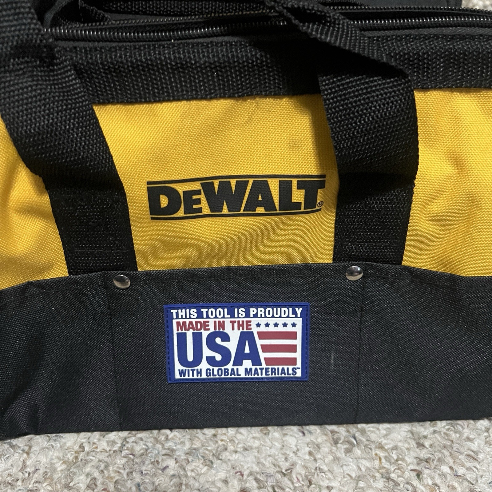 x2 DeWalt Tool Bag Heavy Duty Black and Yellow 12 Inch Portable Storage