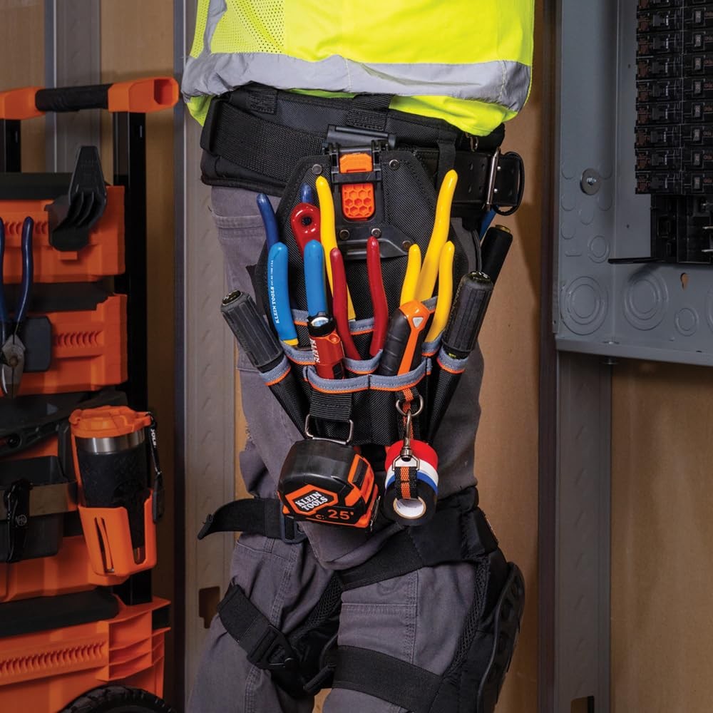 Klein Tools 8 Pocket Heavy Duty Utility Holster Pouch With Belt Clip