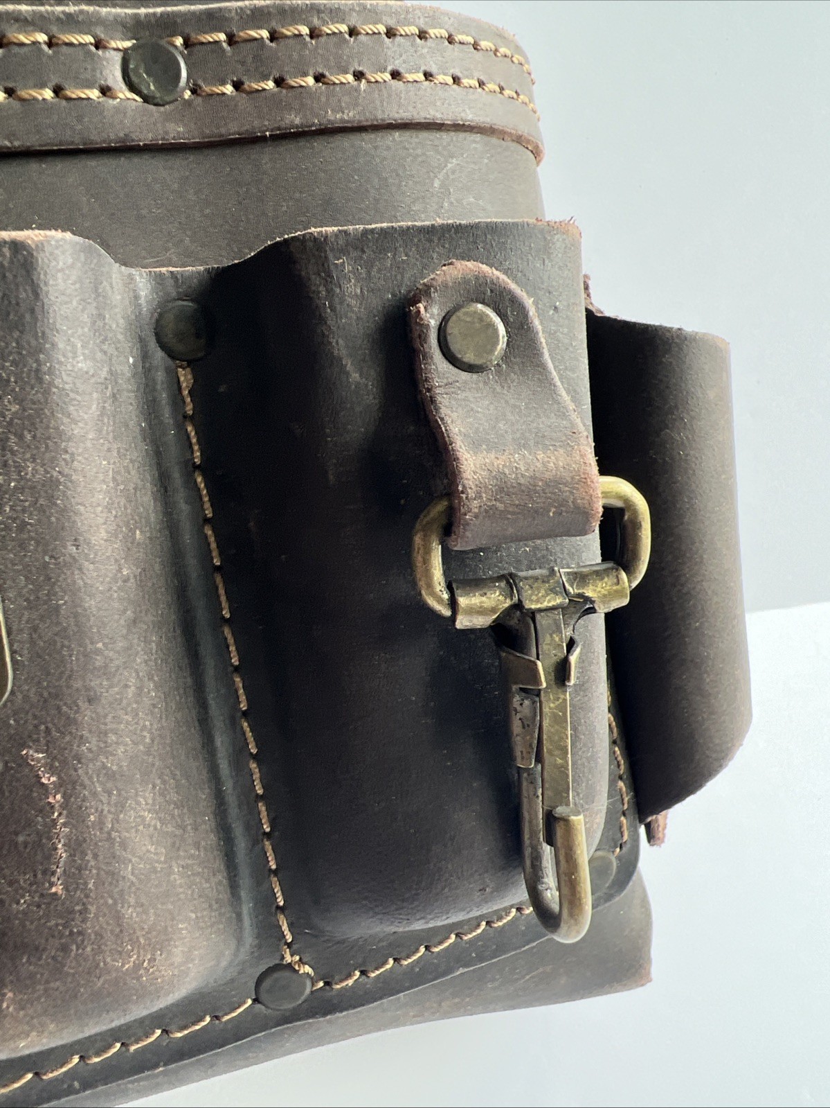 Craftsman Professional Electrician Leather Tool Pouch Belt Multiple Compartments