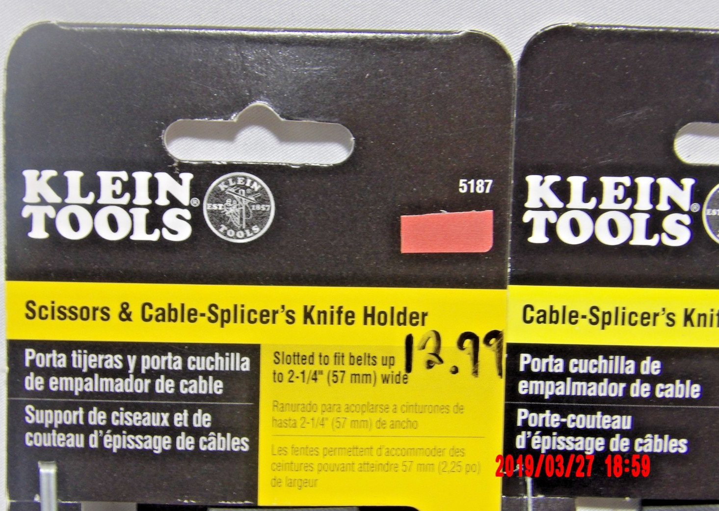 Set of two Klein Tools 5187 And 5188 Scissors and Cable-Splicer’s Knife Holder.