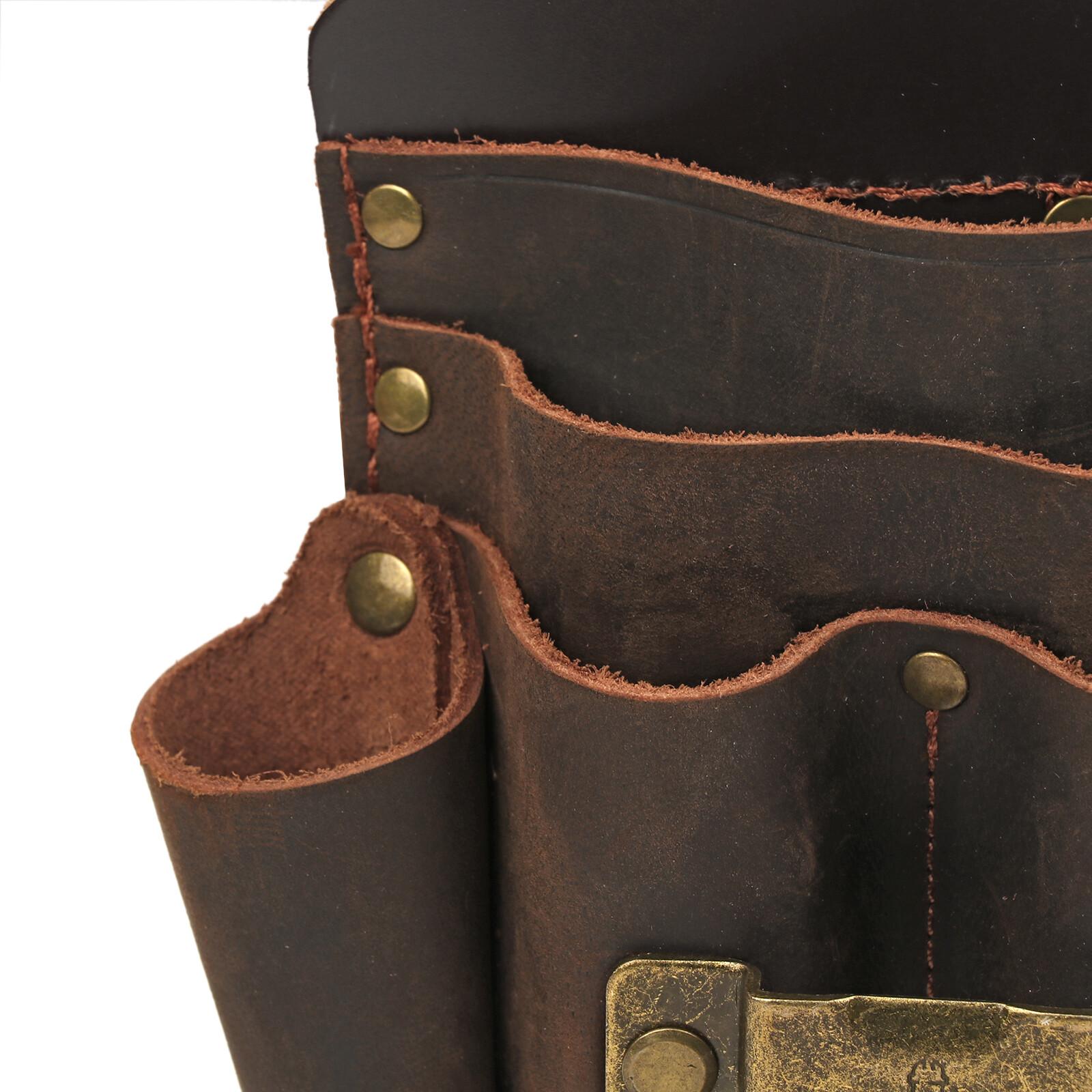 TOURBON Leather Workshop Heavy Duty Tools Belt Holster Utility Electrician Pouch