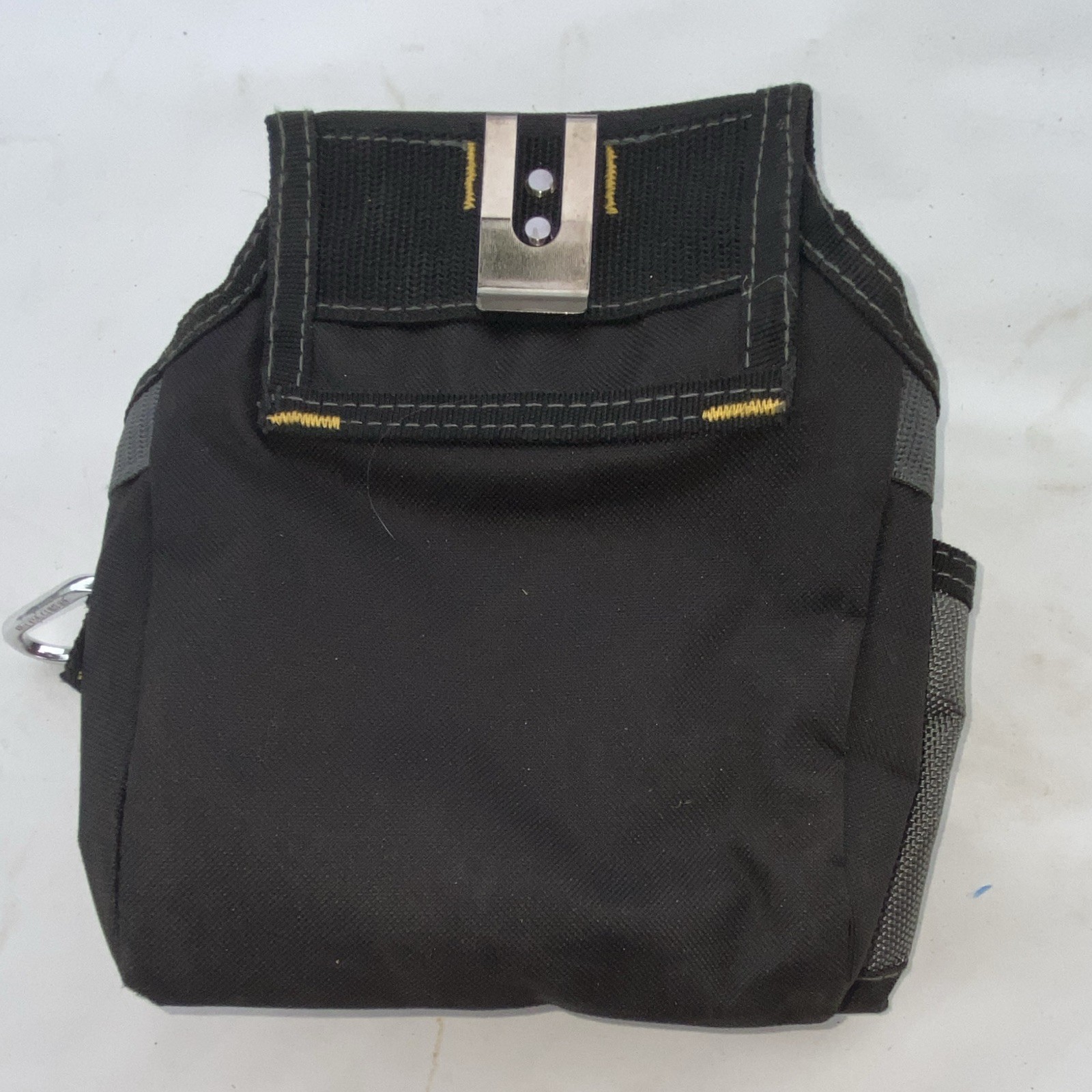 AWP HP Gray/Black/Yellow Tool Pouch Medium w/ Metal Clip, Carabiner
