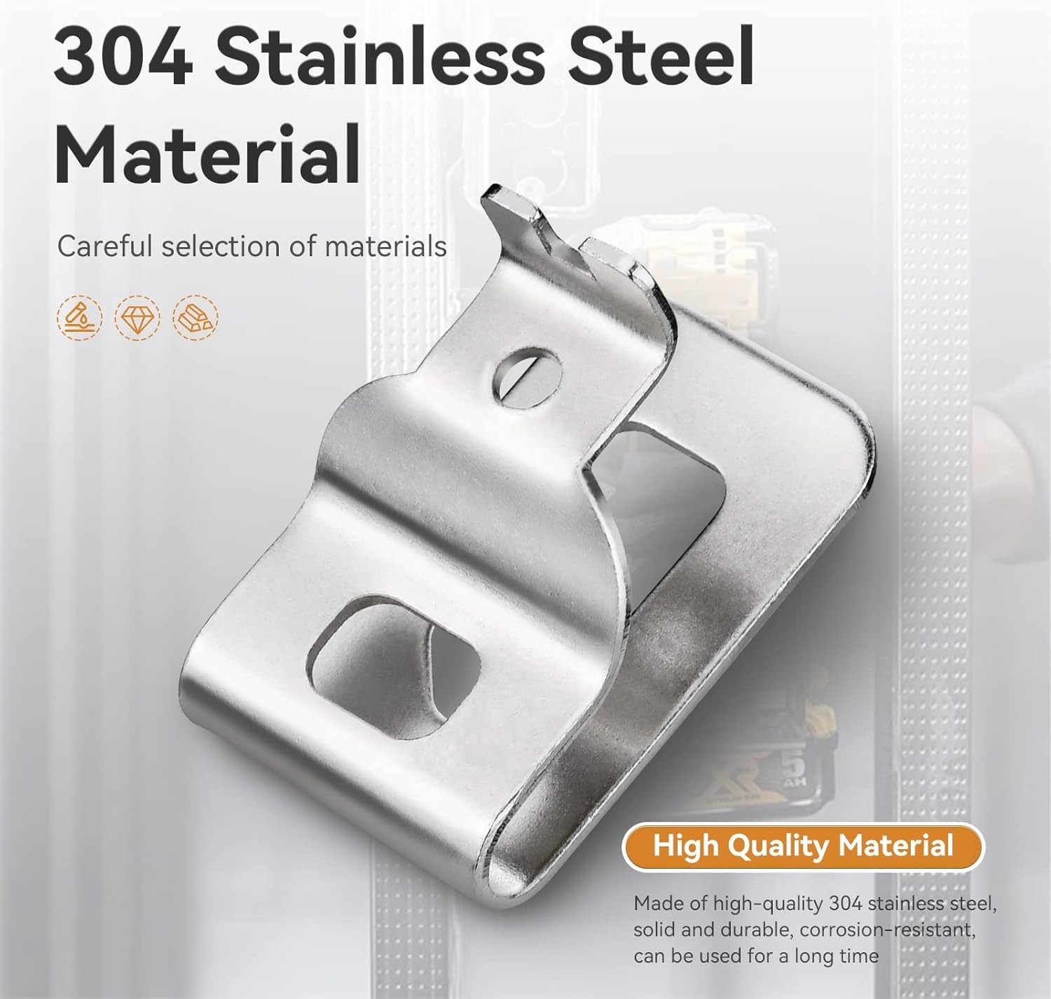 Belt Clips for Dewalt, 6pcs 304 Stainless Steel Drill Tool Clips with Screws …