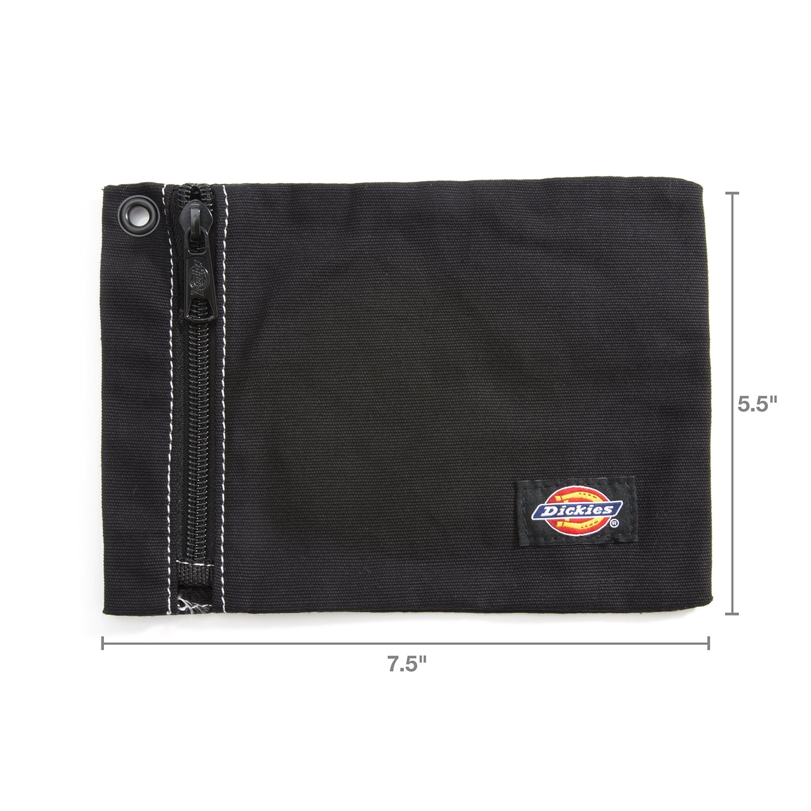 Dickies Set of 3 Small Canvas Utility Pouches, Zippered, for Small, Black