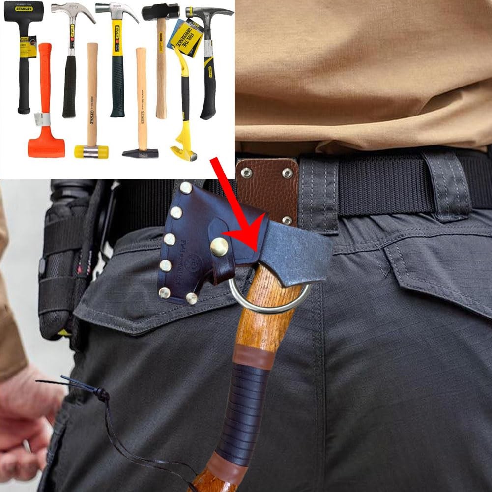 Hammer Holder Fits Tool Belt Holster Compatible With Croquet Brown Leather