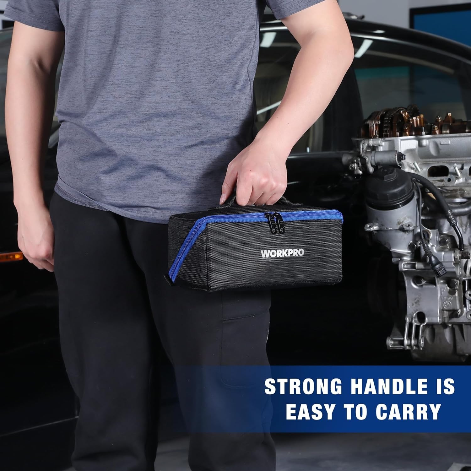 Multipurpose 10″ Tool Organizer Bag with Heavy-Duty Zippers for Professionals