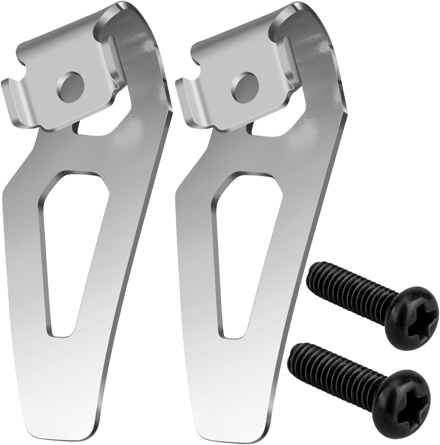 2-Pack Stainless Steel Belt Clip Hook Kit for 12V Cordless Tools, Compatible wit
