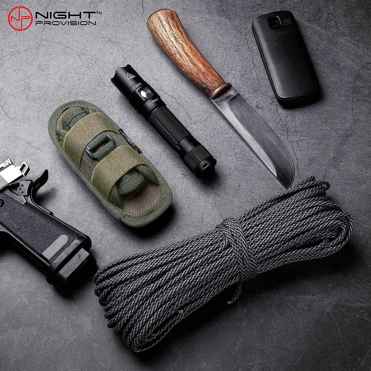 Tactical Flashlight Holster 360 Degree Holder for Police Military Security Belt