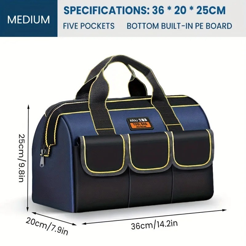 AIRAJ Multifunctional Tool Bags 1680D Oxford Cloth Electrician Bags Waterproof