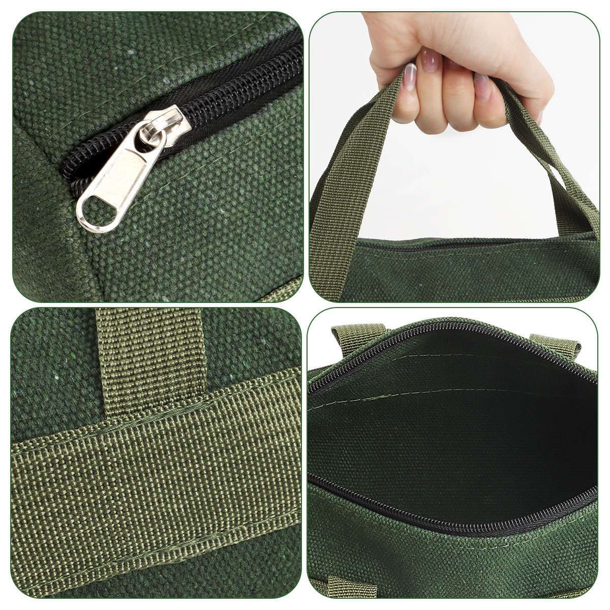 Large Tool Bag with Zipper, Multipurpose Utility Oxford Tool Pouch Heavy Duty US