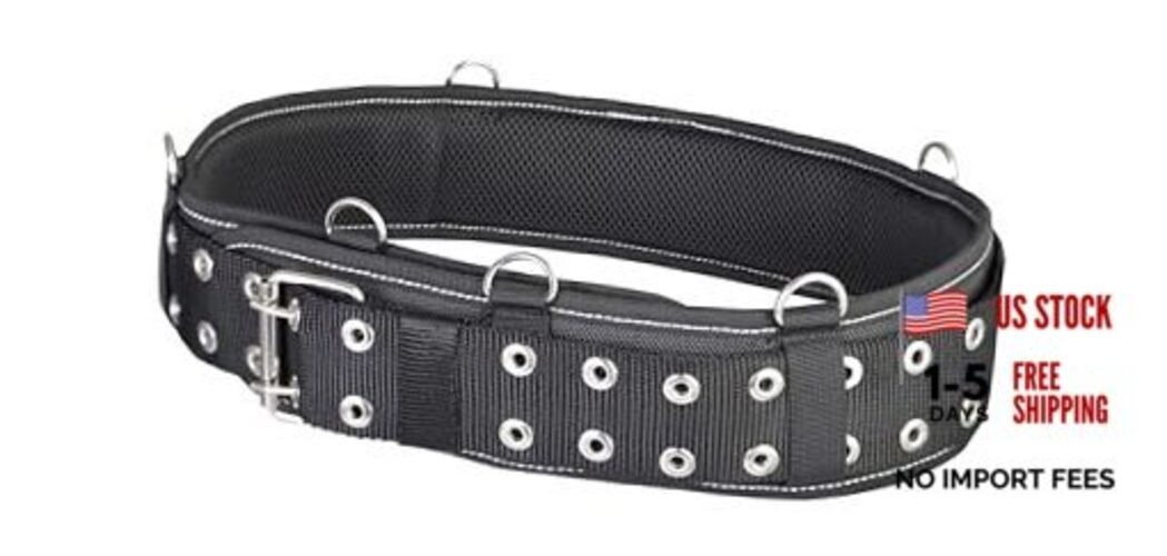 3-Inch Padded Tool Work Belt 1680D Ballistic Tool Belt with 6 Suspenders Ring