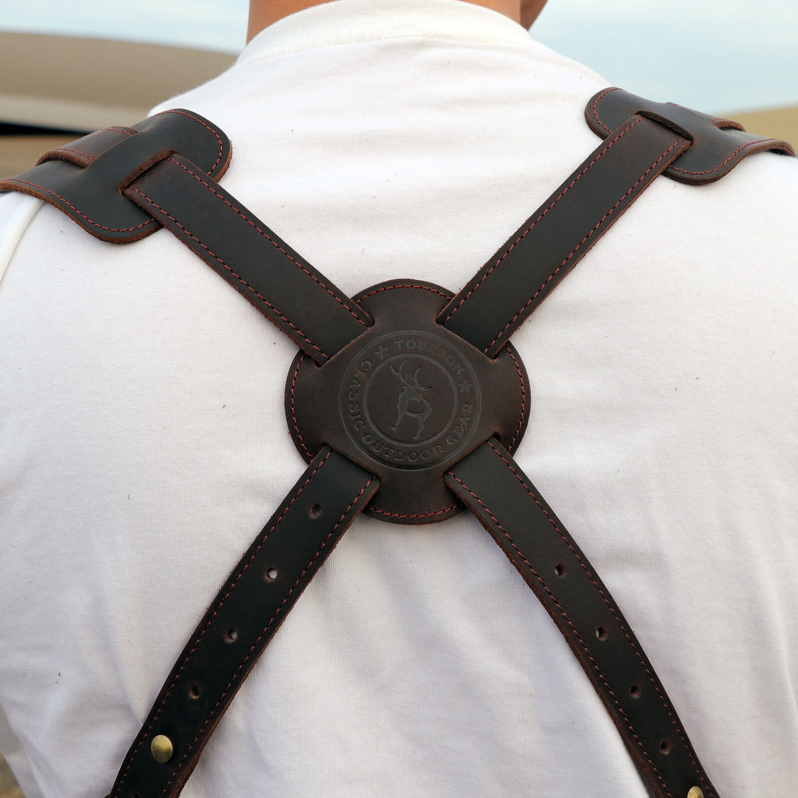 TOURBON Leather Concealed Double Underarm Shoulder Holster Bag Phone Case Wallet
