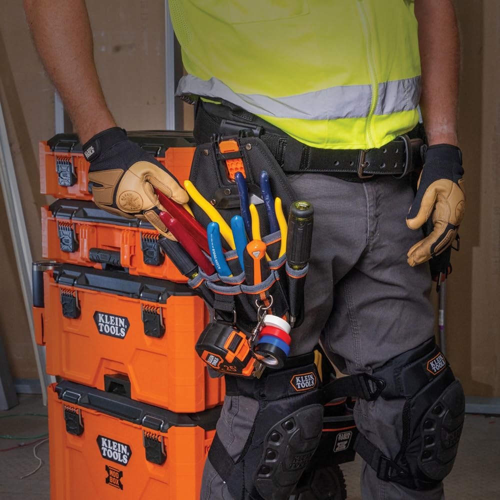 Klein Tools 8 Pocket Heavy Duty Utility Holster Pouch With Belt Clip