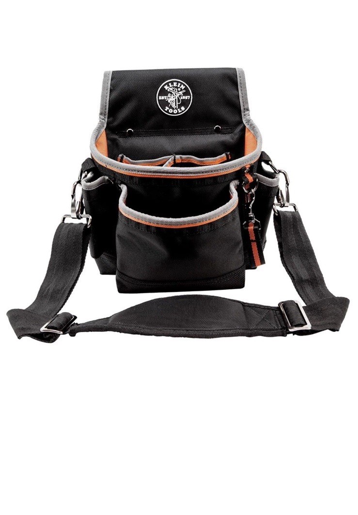 Klein Tools Utility Holster Pouch With Shoulder Strap 15 Pocket Tool Bag