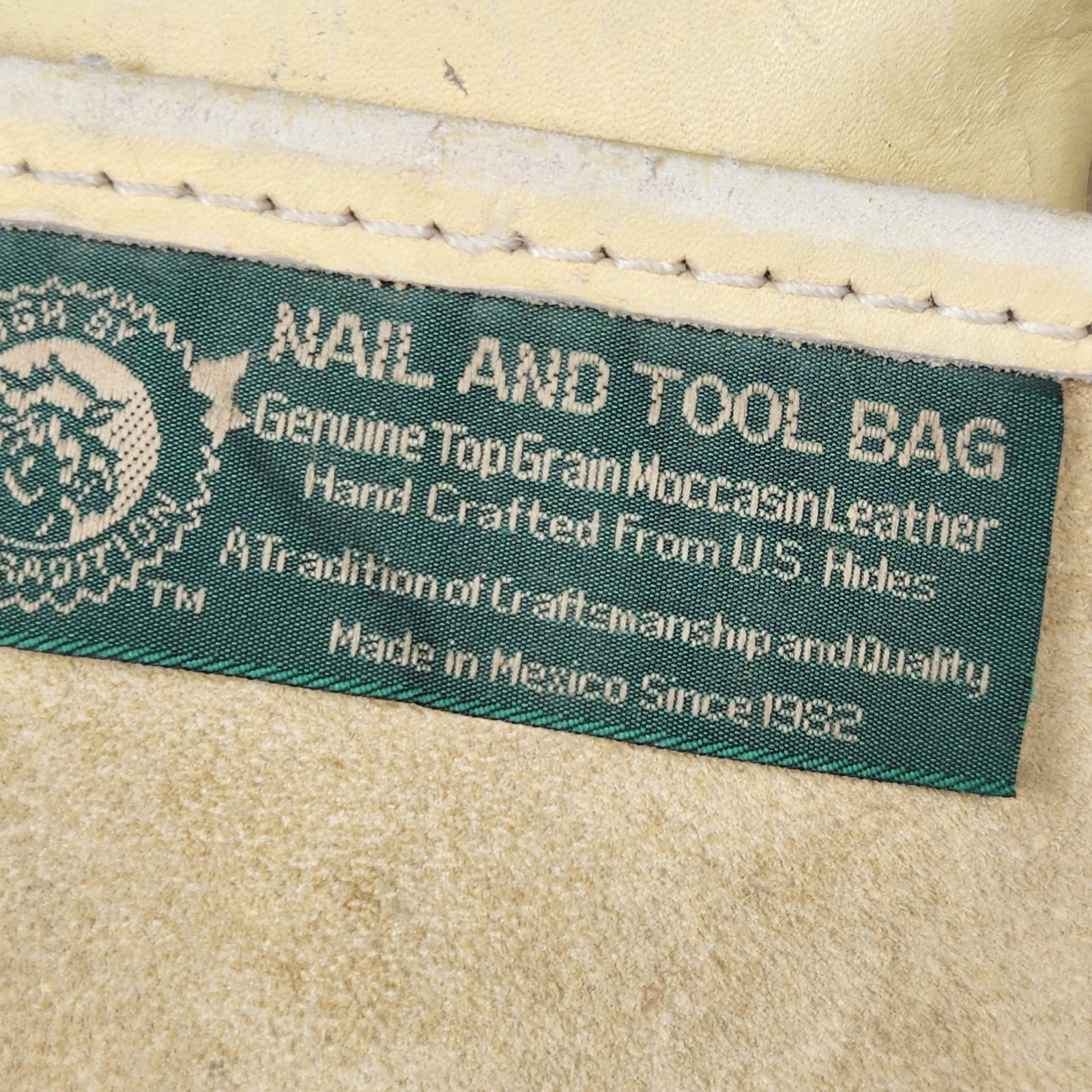 Rooster Leather Nail & Tool Bag R823 With Adj Belt And Tape Pouch Made In Mexico