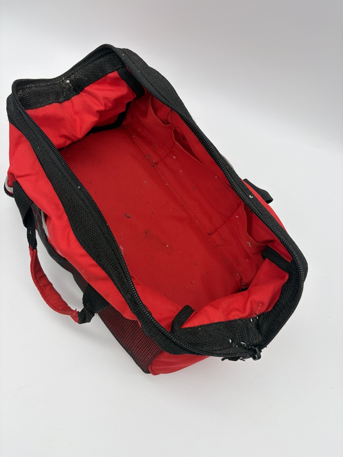 Tool Bag Organizer Red Black Heavy Duty Zipper Handles Durabuilt Used Good
