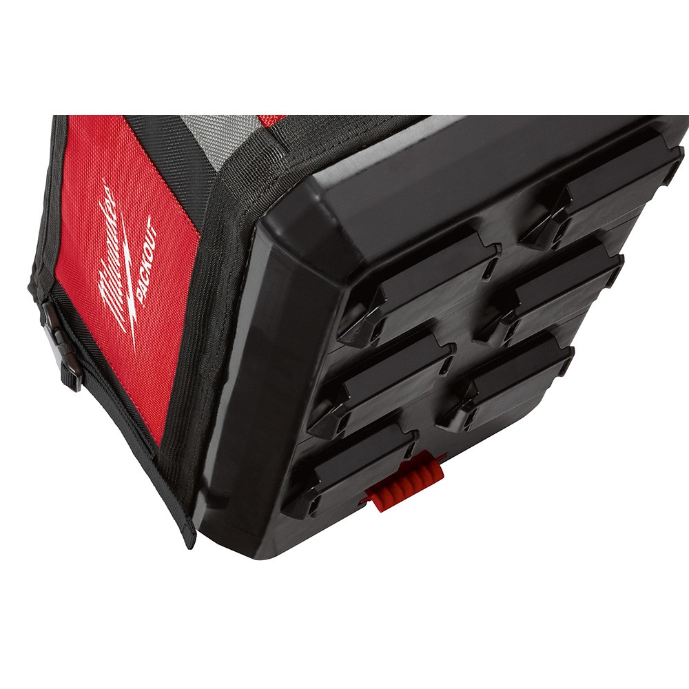 Milwaukee 48-22-8315 15″ PACKOUT Storage Tote, 32 Total Pockets Metal Tape Clip