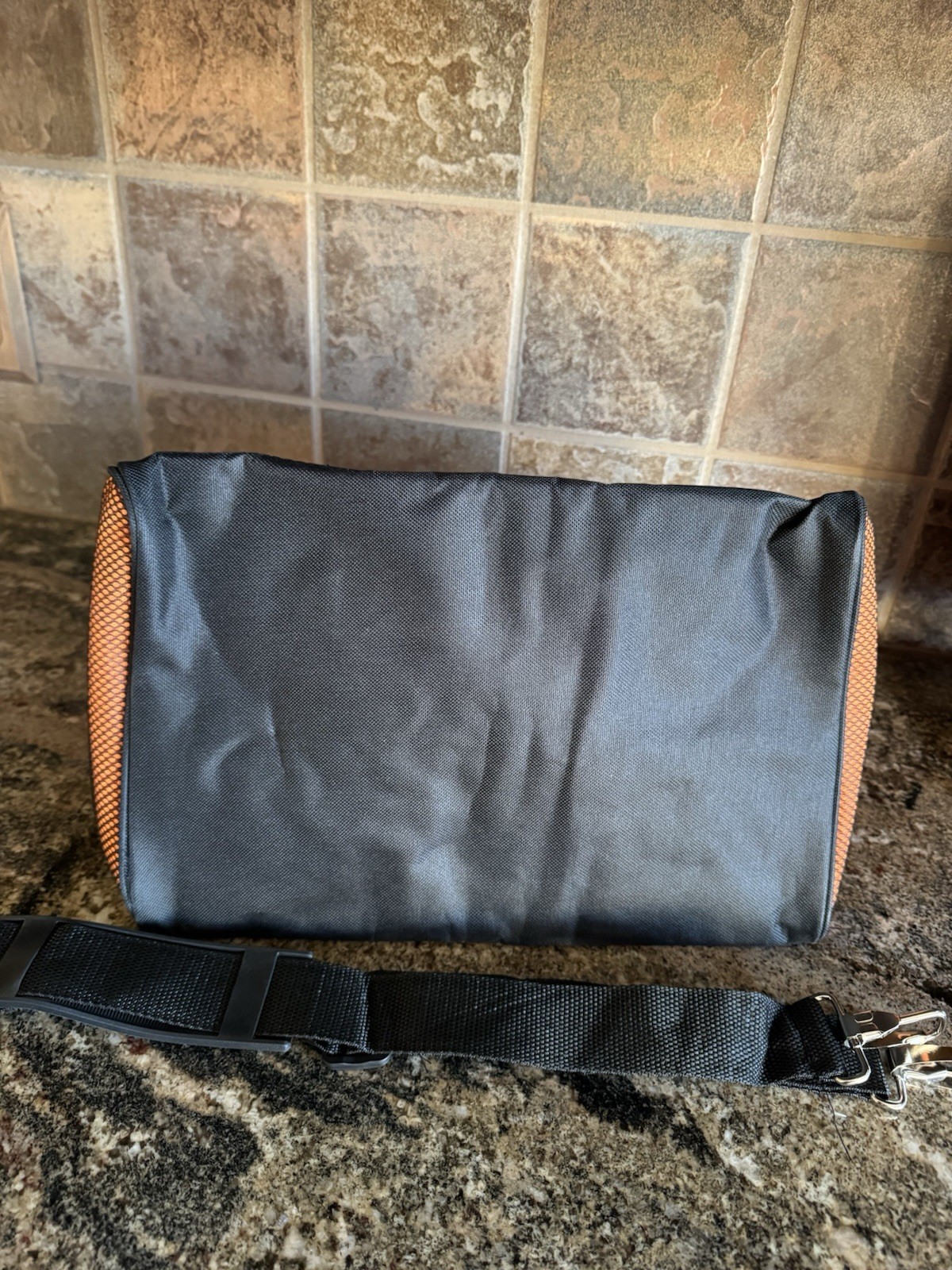 BAC ENG Black&Orange Indoor/Outdoor Tool or Gear Bag w Multiple pockets & Strap