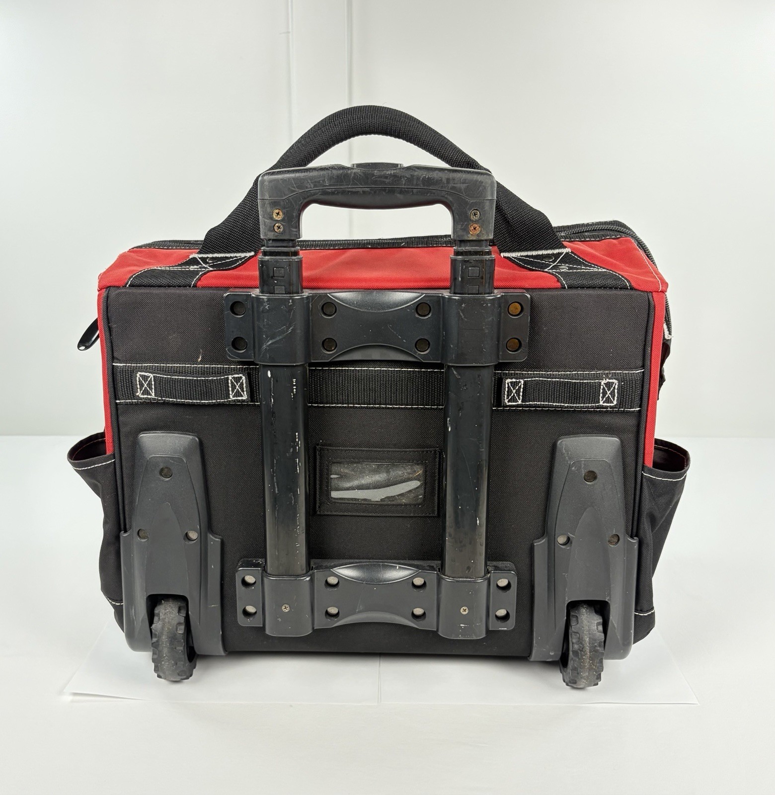 Husky 18″ Rolling Tool Bag Tote Wheeled Organizer Heavy Duty Red Black 18 In