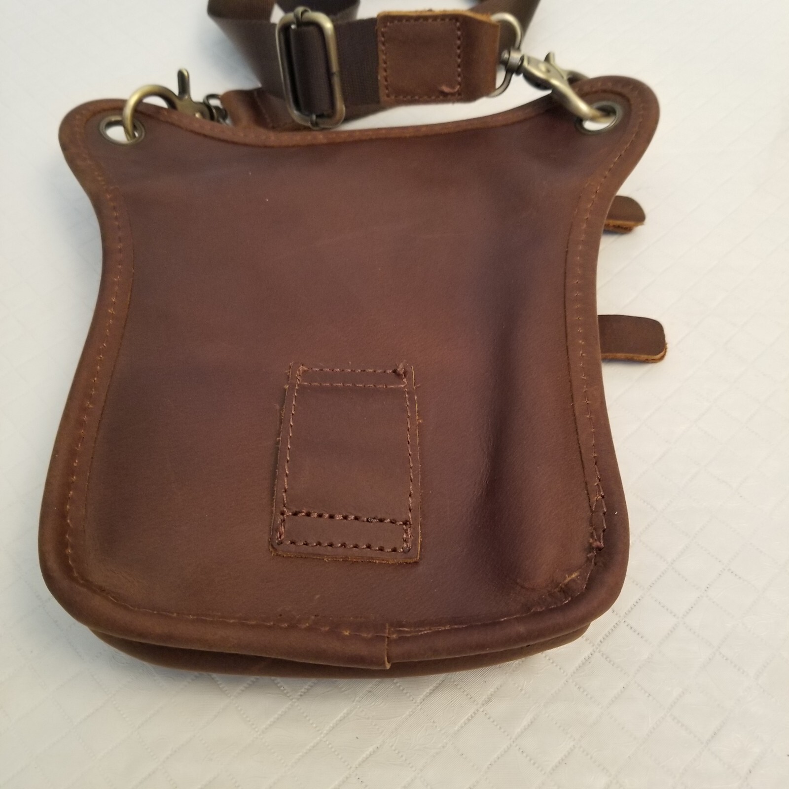 Professional Barber Hair Stylist Belt Bag Tool Bag Pouch Natural Leather Brown