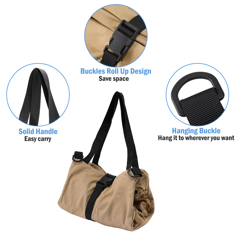 Roll Up Tool Bag Multi-Purpose Pouch Wrench Organizer Small Shoulder Tool Bag