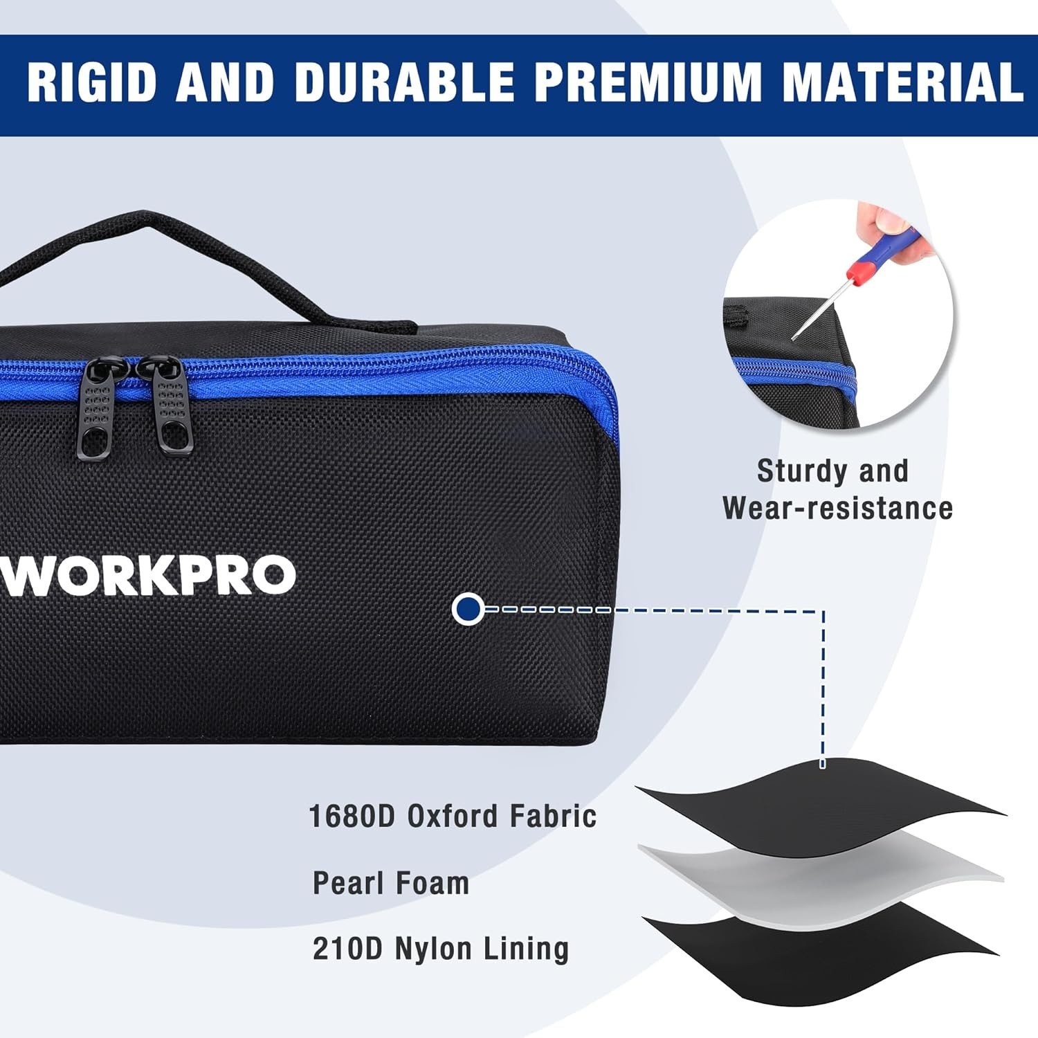 Multipurpose 10″ Tool Organizer Bag with Heavy-Duty Zippers for Professionals