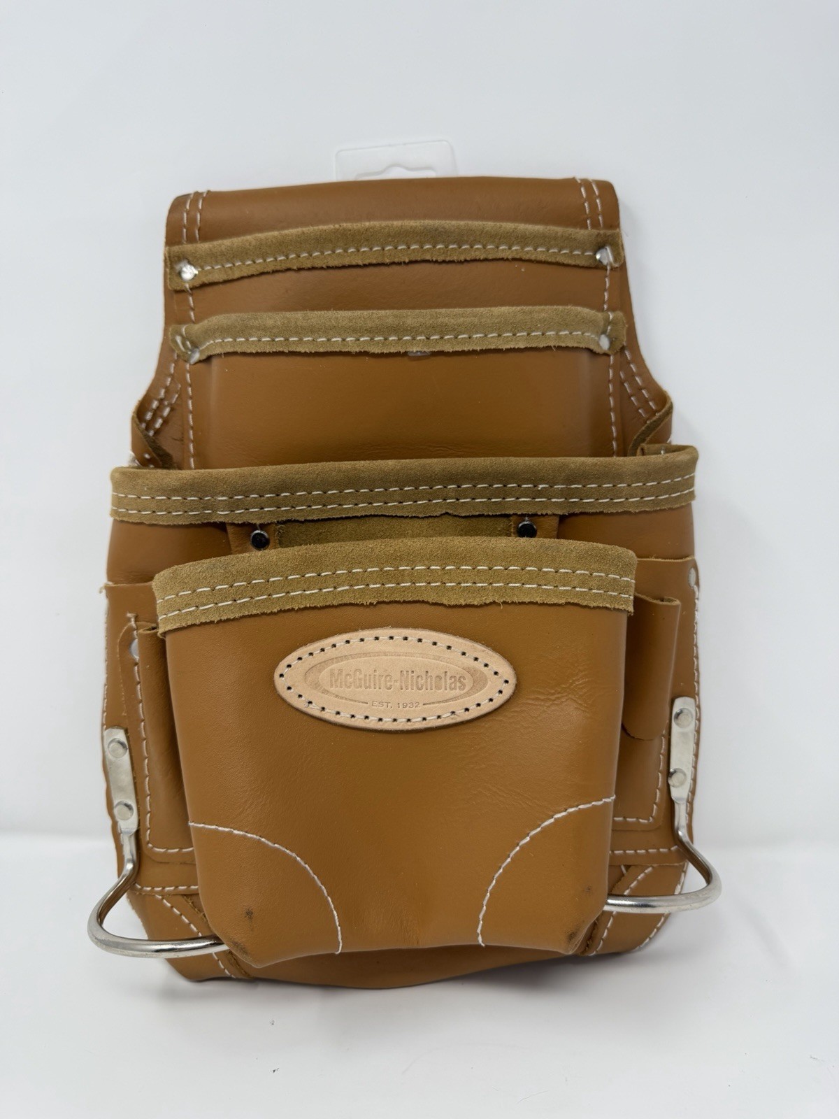 McGuire-Nicholas 689 MB 10 Pocket Pro Carpenter Pouch in Tan Full Grain Leather