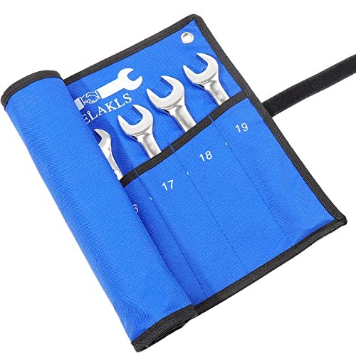 SAE Heavy Duty Canvas Wrench Roll Up Pouch – 10 Pockets – Heavy Duty Wrench Tool