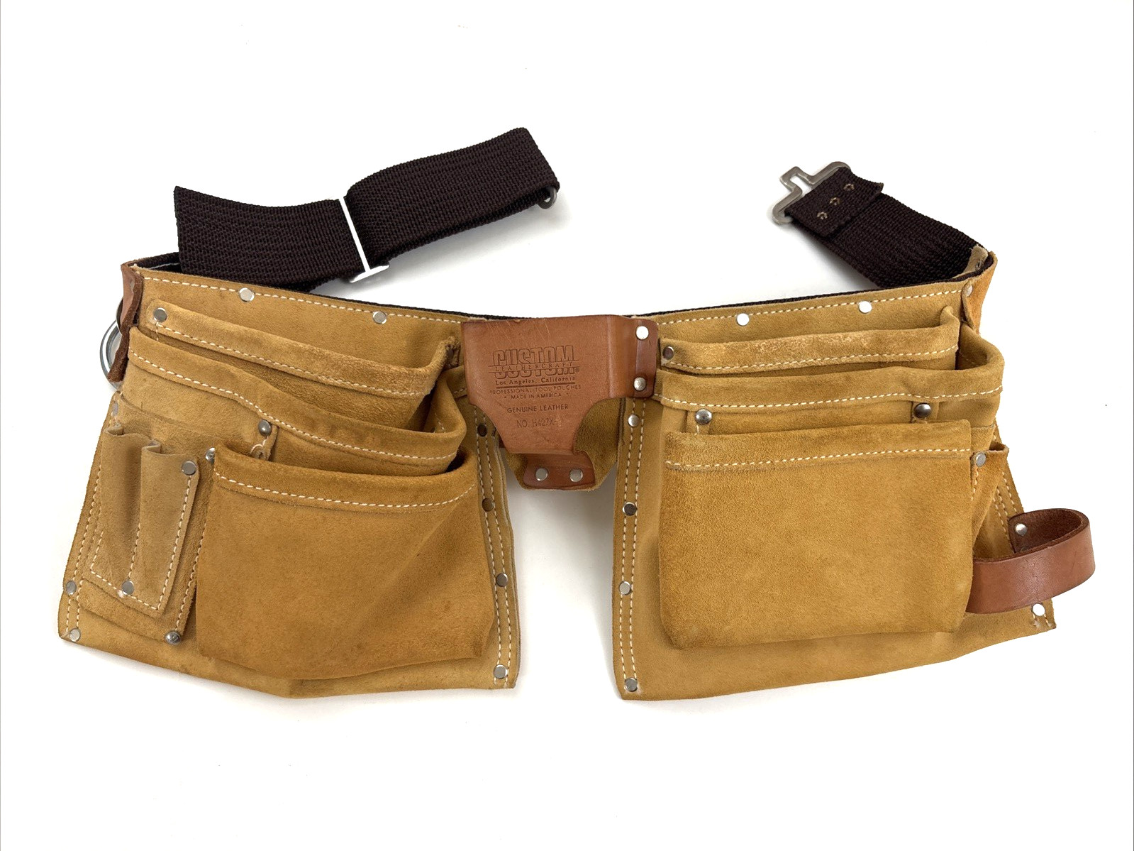 Carpenter LEATHER TOOL BELT/POUCH Custom Leathercraft CLC H427X Barely Used EUC