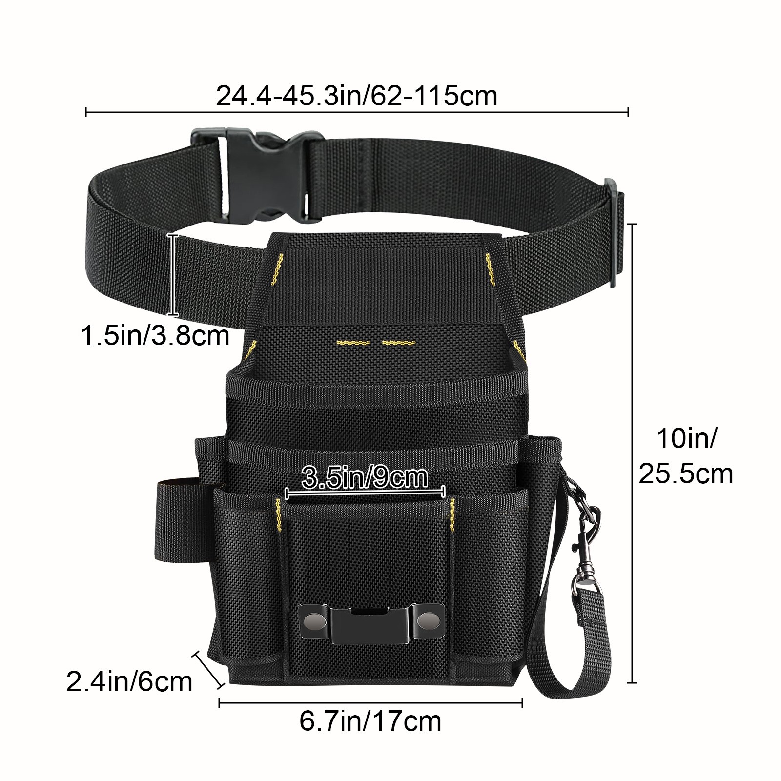 11 Pockets Waist Tool Organizer Durable Waterproof Oxford Pouch Adjustable Belt