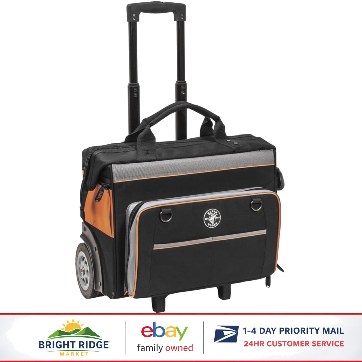 Rugged Tool Bag with 6-Inch Wheels and Reinforced Structure for Easy Transport
