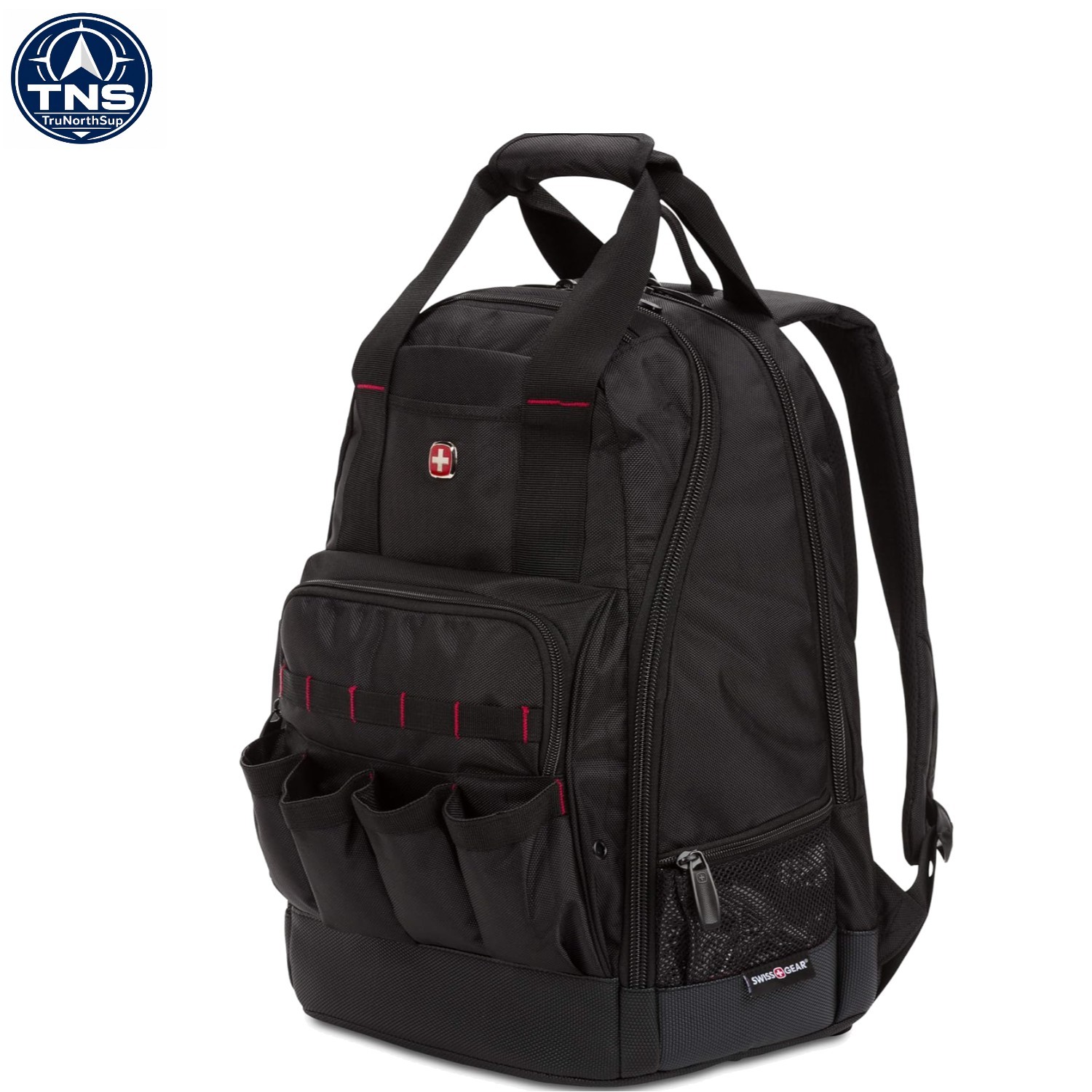 Tool Backpack with Laptop Compartment 18.5 Inch Industrial Work Bag Black