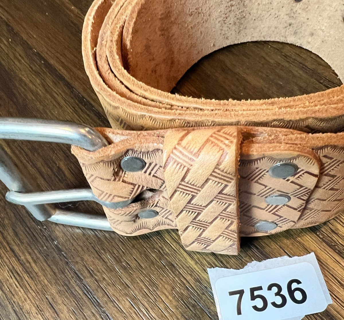 Work Belt Top Grain Leather 29-46,No E4521 CUSTOM LEATHERCRAFT adjustable mens