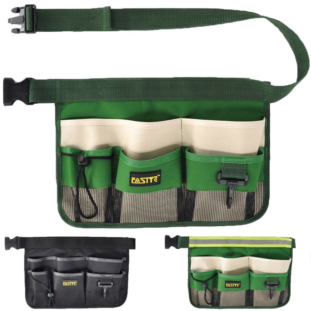Waterproof Gardening Tool Waist Bag Belt, 7-Pocket Apron for Men & Women, Adjust
