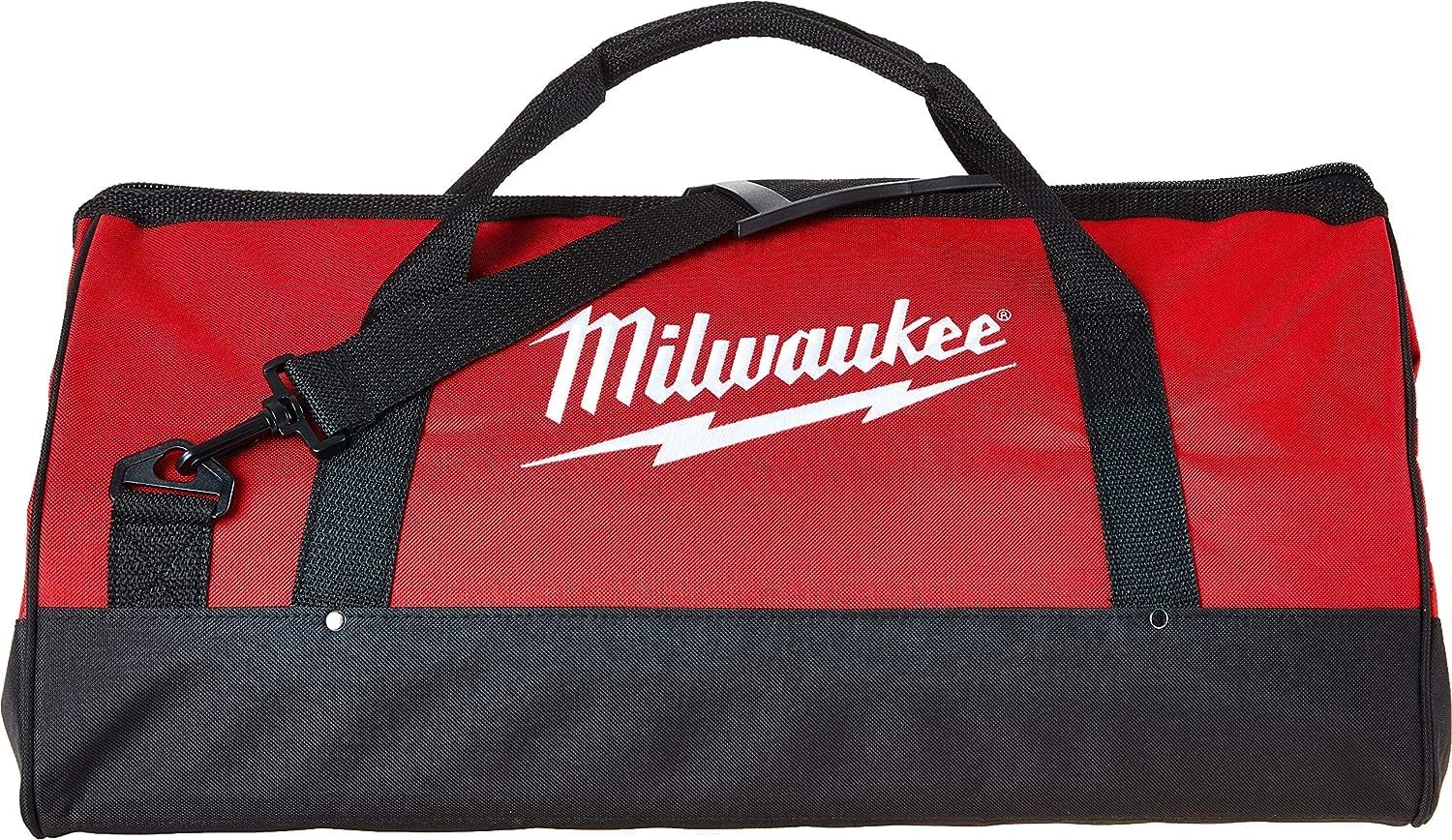 Milwaukee 902033036 23x12x12 Canvas Tool Bag W/Strap basic, Red, Black