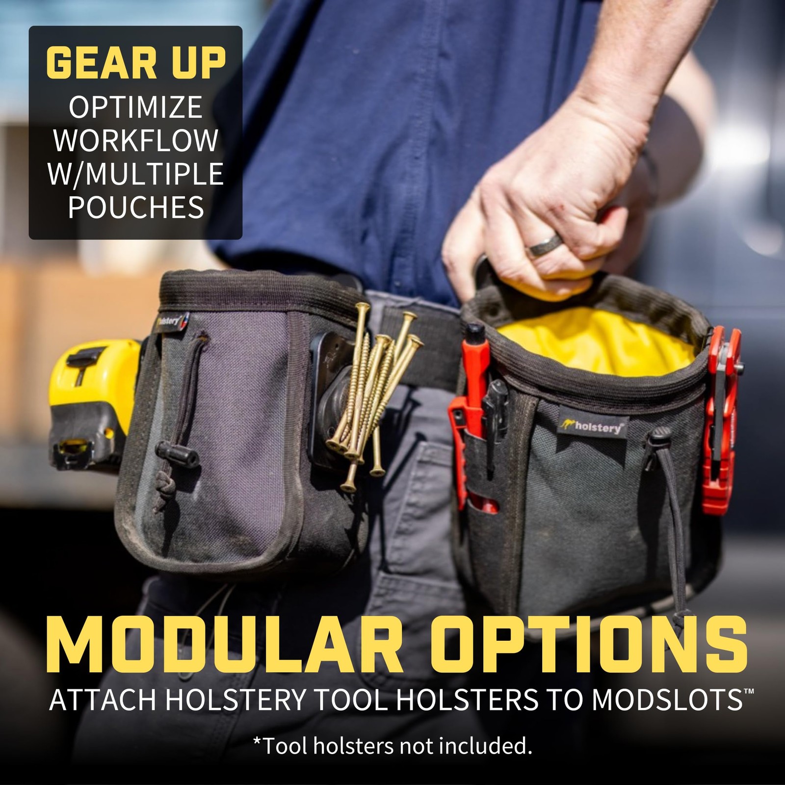 Big Joey Pouch PRO | Clip-On Tool Belt Bag for Tools, Screws, and Nails – Gre…