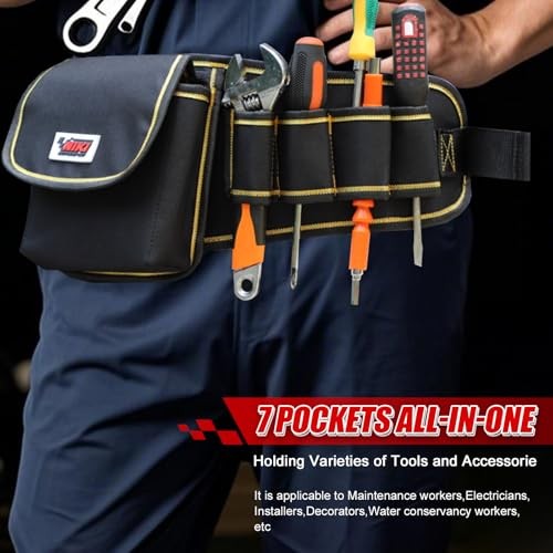 Tool Belt,600D Water-draining Oxford Cloth Tool Belts for 7 pocket