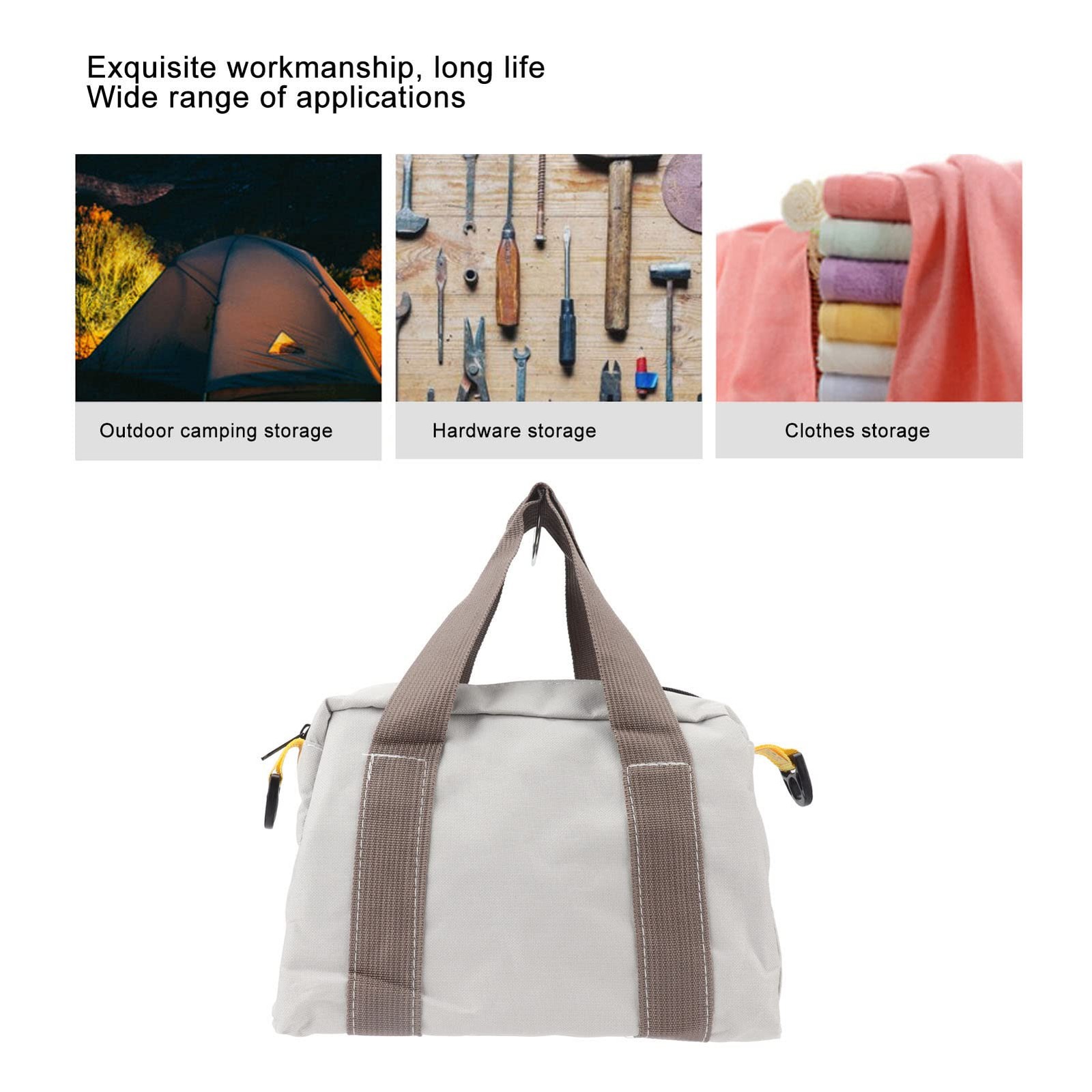 12in / 30.5cm Wide Mouth Tool Bag, Large Capacity Hardware Storage, Pliers