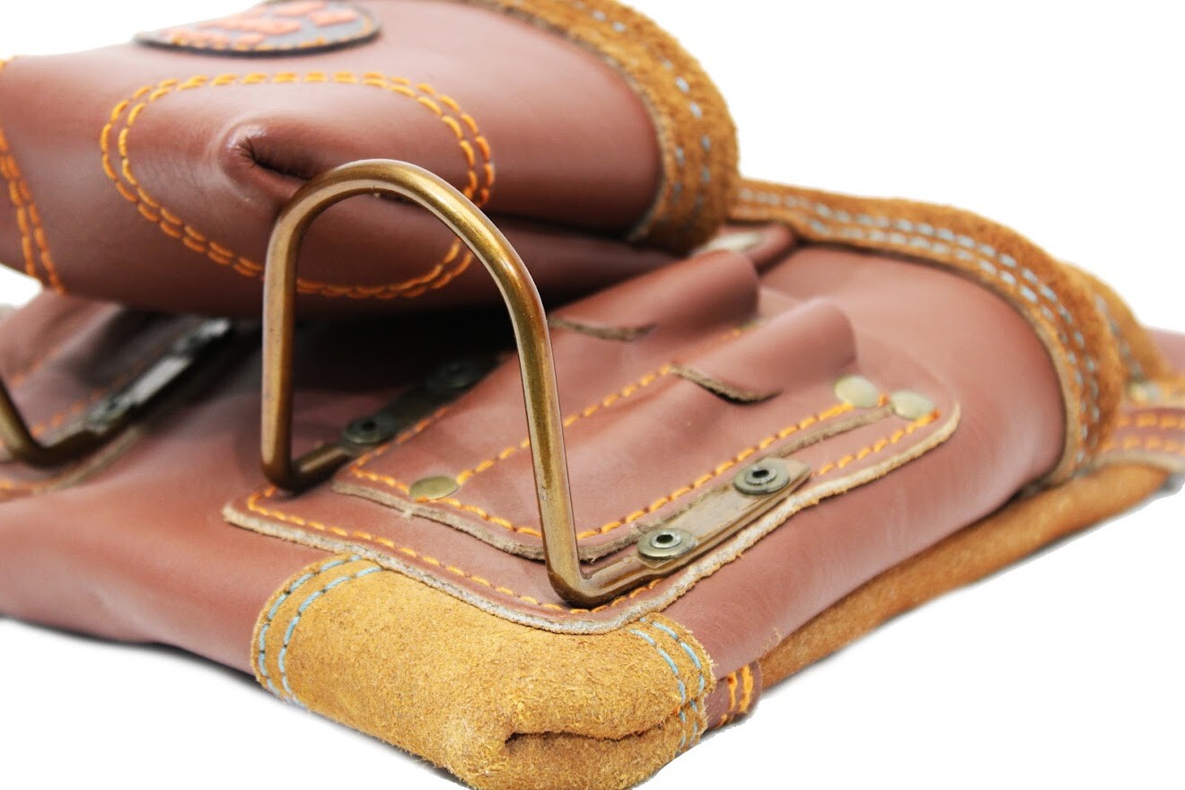 Ten Pocket Top Grain Leather Tool Pouch Carpenter,Construction,Framers,Handyman