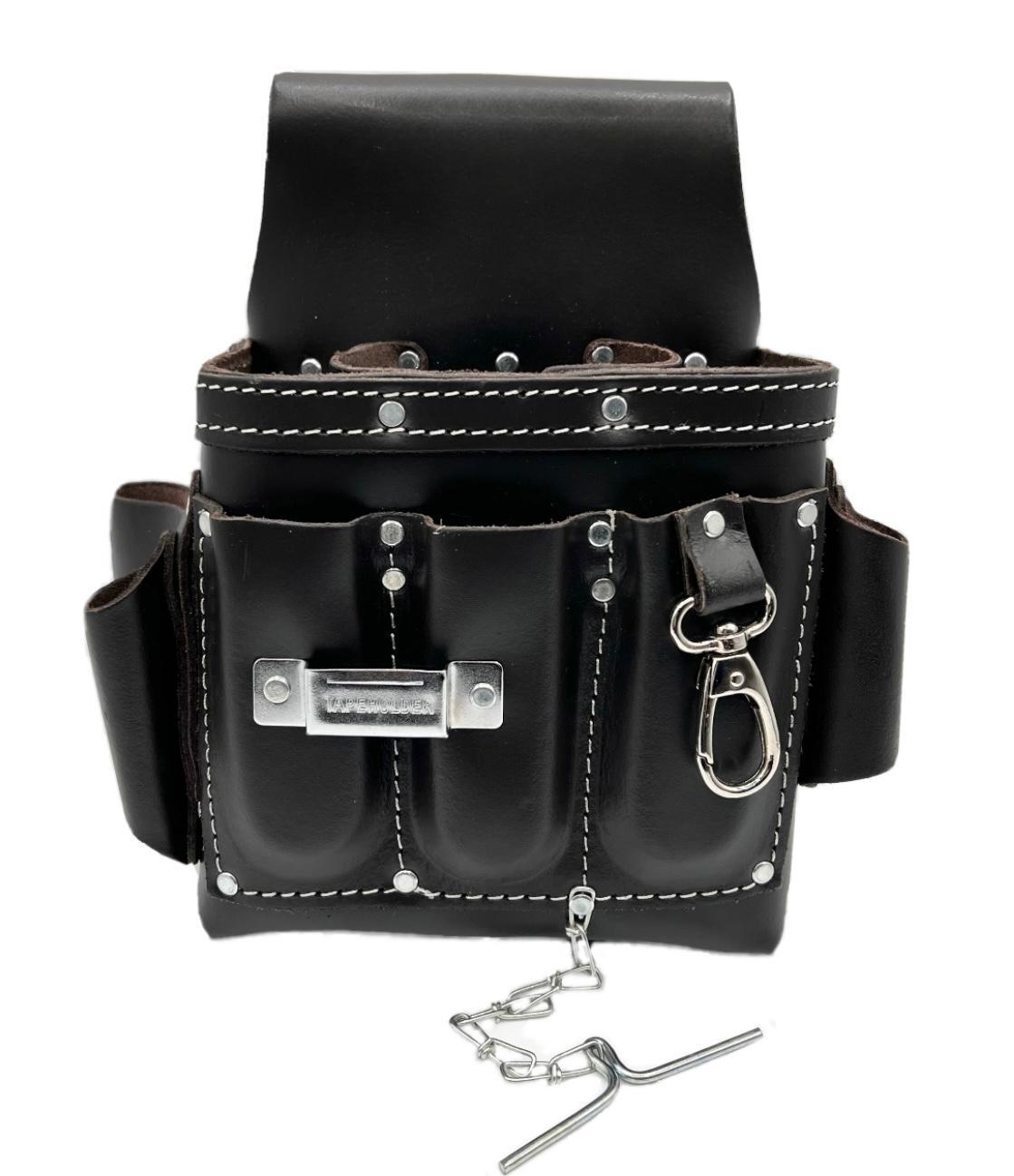Leather Tool Pouch for Carpenters Electrical Tool Bag for Electricians Framers