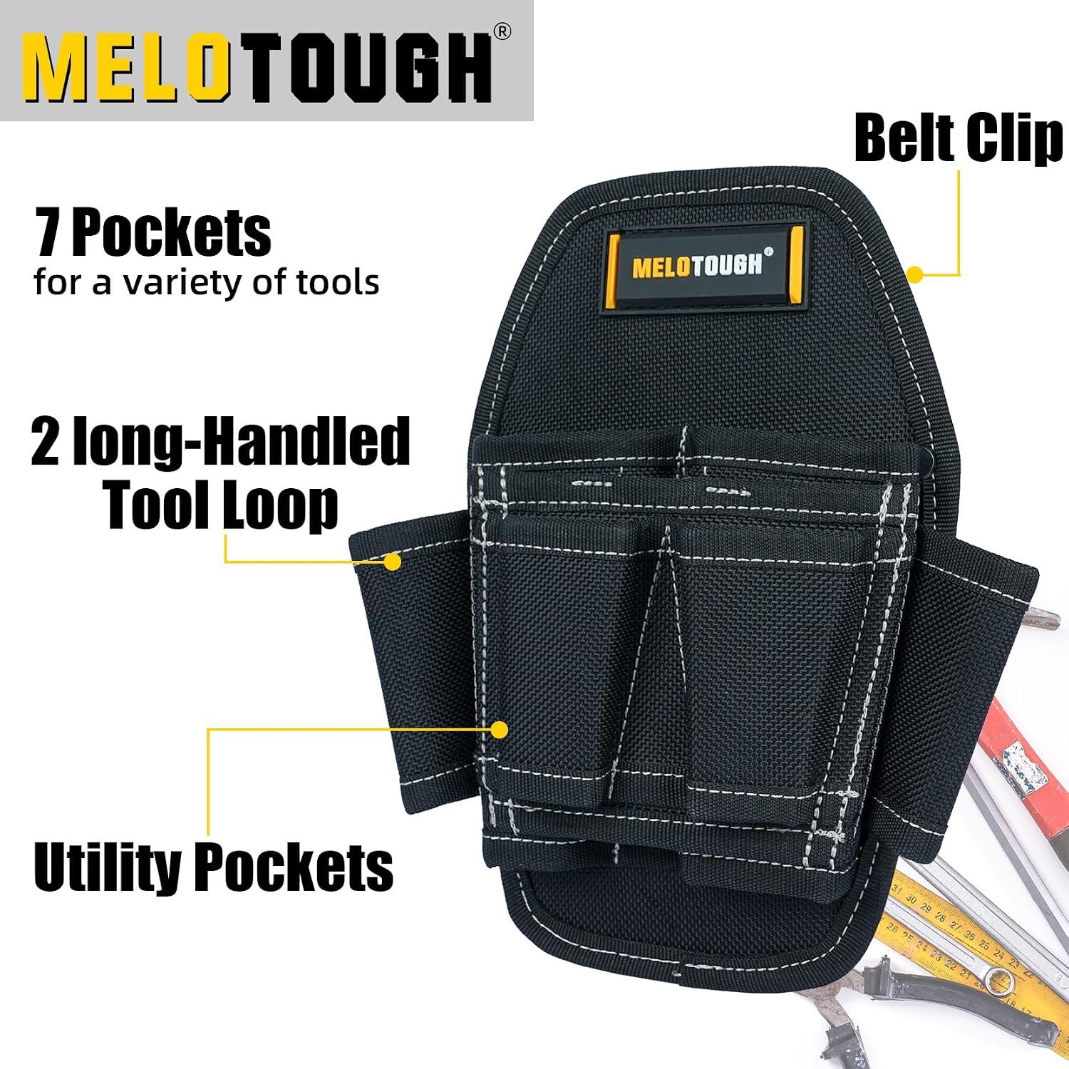Small Tool Pouch with Belt Clip,Small Tool Holder Pouch, Min Work Organizer Tool