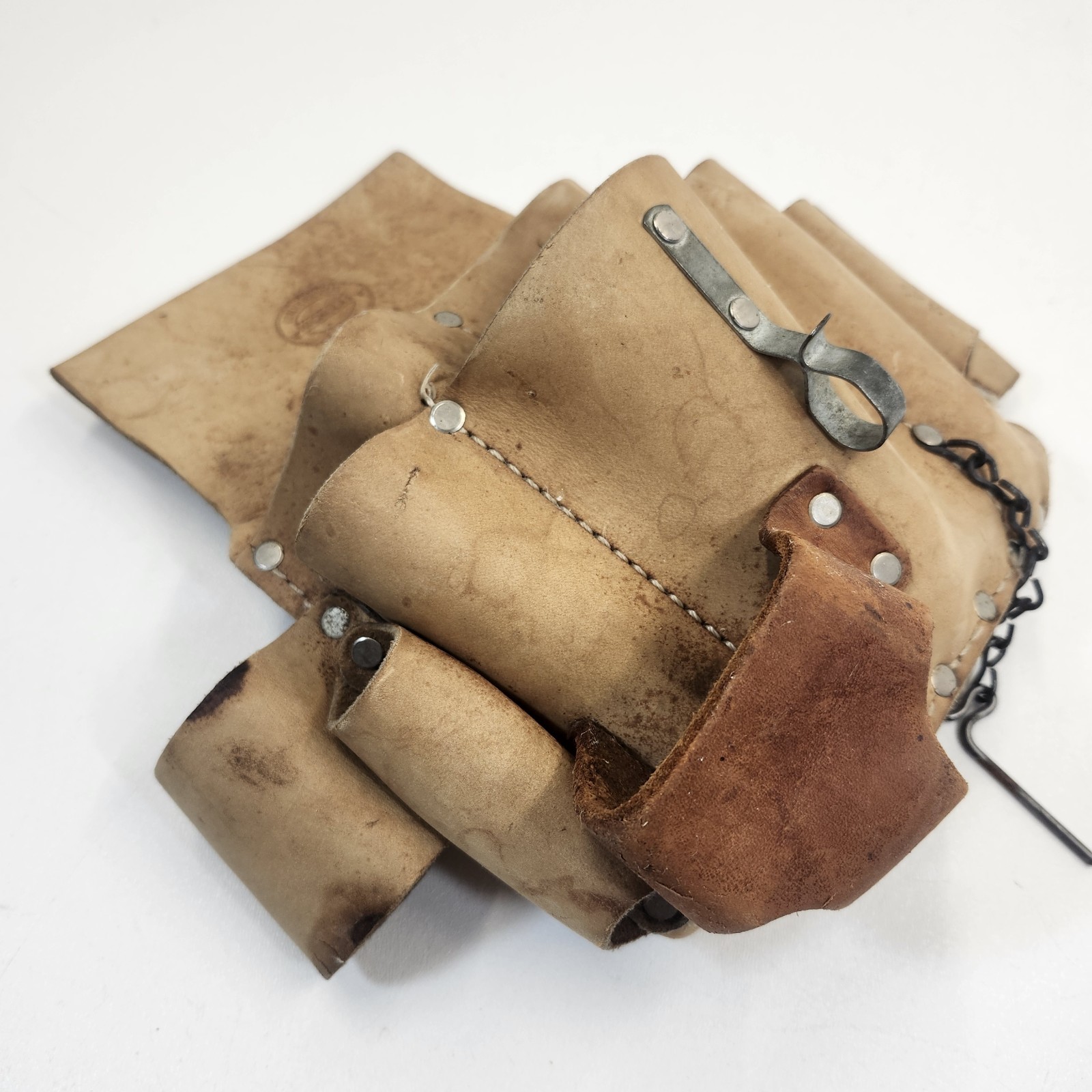 Nicholas Work Gear 500 Top Grain Cowhide Tool Belt Carpenter Pouch Bag USA Made