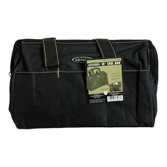 Unisex Voyager Heavy Duty Canvas Tool Bag Tote 15x10x9 Black New