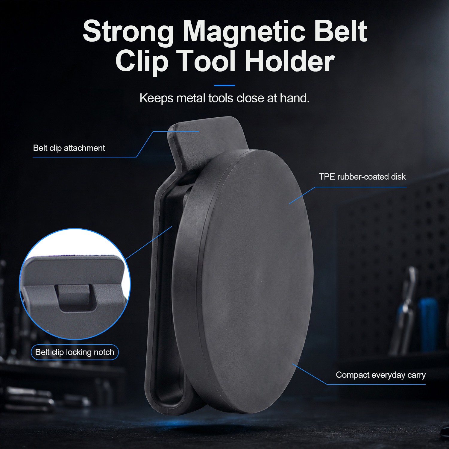Magnetic Tool Belt Clip Heavy Duty Holster Strong Tool Holder for Tools- 2styles