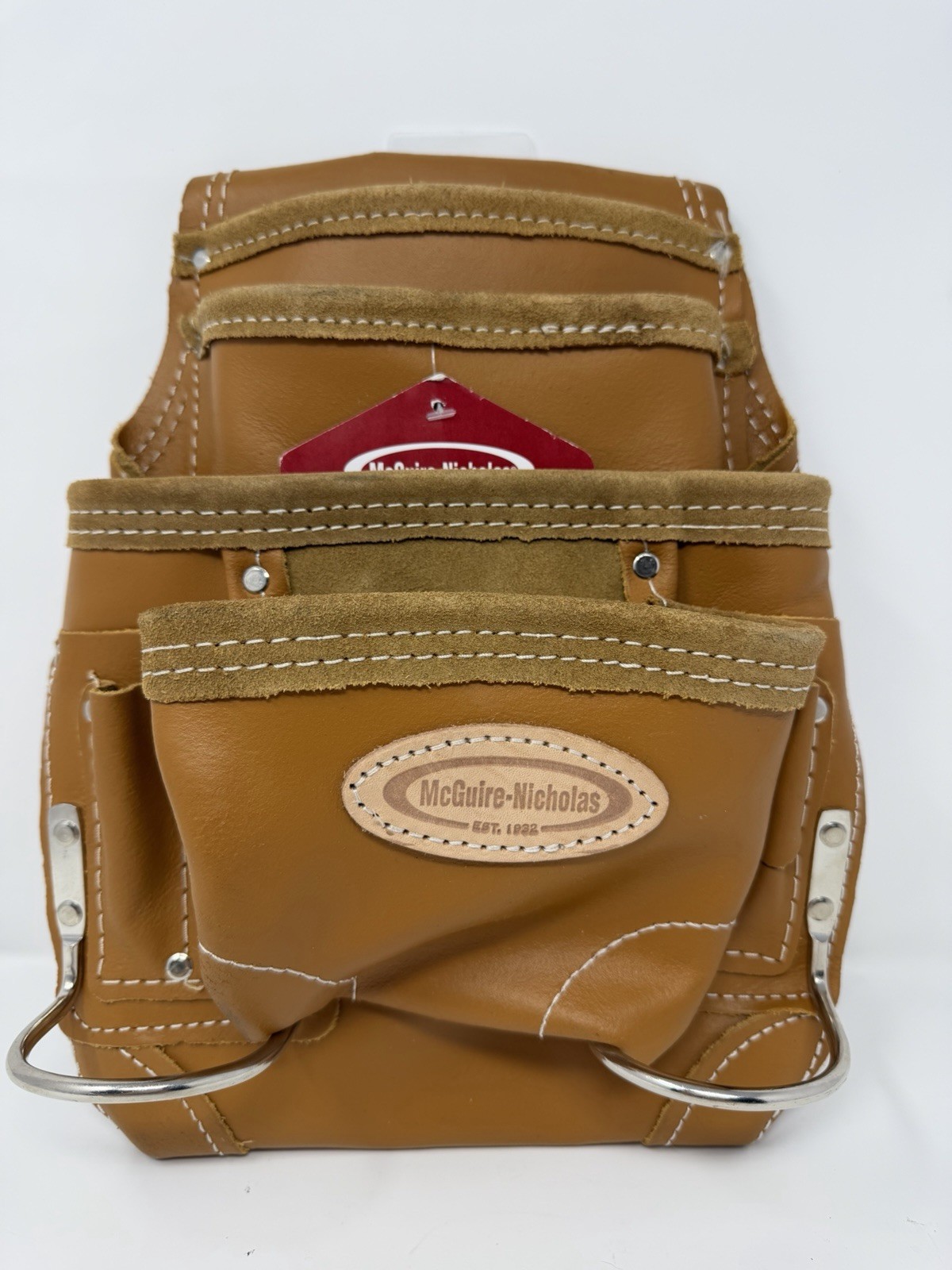 McGuire-Nicholas 689 MB 10 Pocket Pro Carpenter Pouch in Tan Full Grain Leather