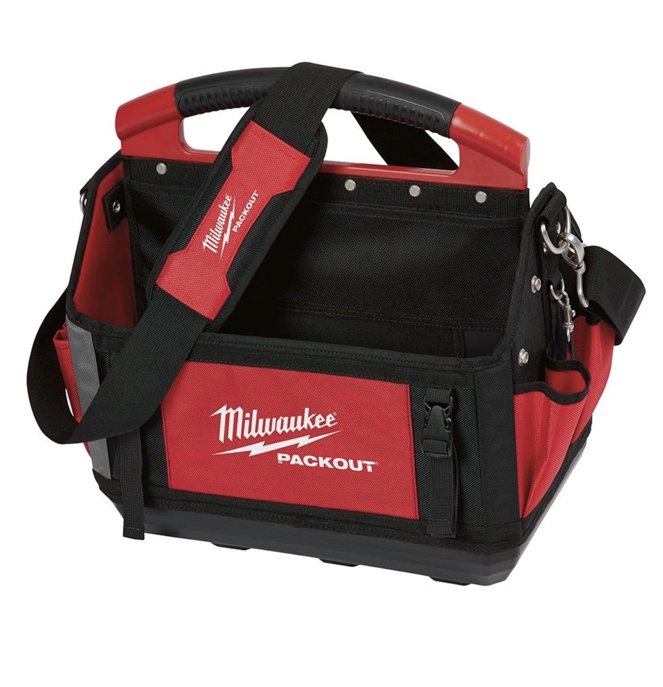 Milwaukee 48-22-8315 15″ PACKOUT Storage Tote, 32 Total Pockets Metal Tape Clip